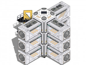 Sci-fi house 002 module 2 3D Model