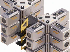 Научно-фантастический дом 002 модуль 3 3D Модель