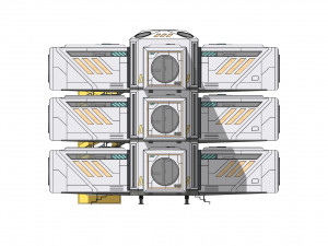Sci-fi house 002 module 3 Modello 3D