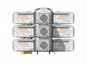 Sci-fi house 002 module 3 3D Model