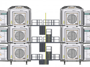 Sci-fi house 002 module 3 Modello 3D