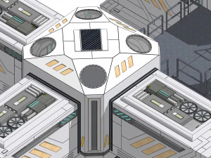 Sci-fi house 002 module 3 3D Model