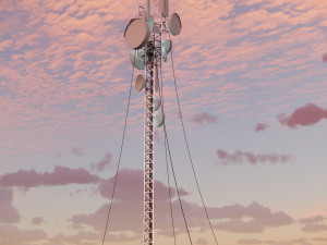 Sci-fi telecom Tower Modello 3D