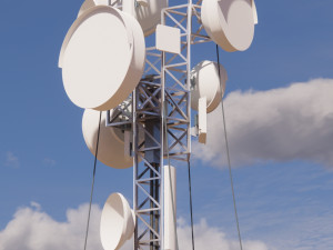 Sci-fi telecom Tower Modello 3D