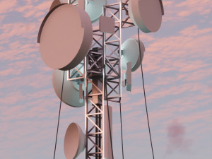 Sci-fi telecom Tower Modello 3D