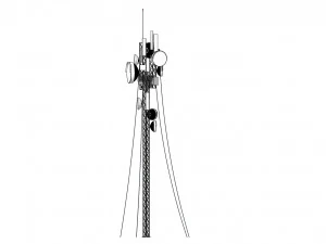 Sci-fi telecom Tower 3D Model