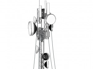 Sci-fi telecom Tower Modello 3D