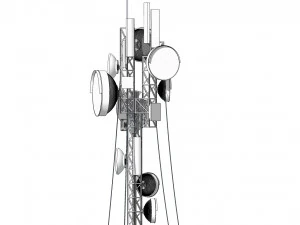 Sci-fi telecom Tower 3D Model