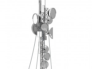 Sci-fi telecom Tower Modello 3D