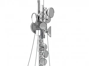 Sci-fi telecom Tower 3D Model