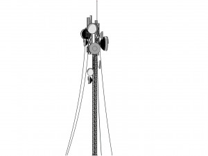 Sci-fi telecom Tower Modello 3D