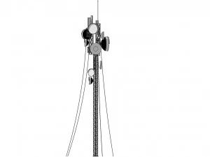 Sci-fi telecom Tower 3D Model
