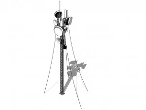 Sci-fi telecom Tower 3D Model