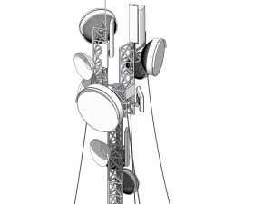 Sci-fi telecom Tower Modello 3D