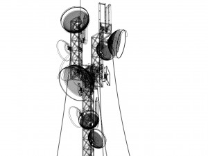 Sci-fi telecom Tower Modello 3D