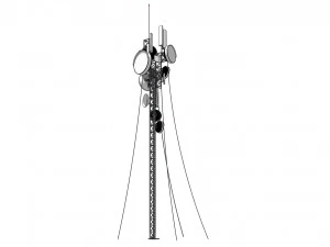 Sci-fi telecom Tower 3D Model
