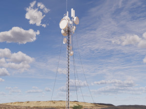 Sci-fi telecom Tower Modello 3D