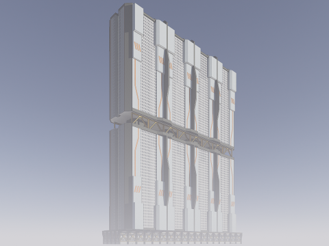 Sci-fi Mega Block 002 v3 3D Model