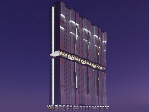 Sci-fi Mega Block 002 v3 3D 모델