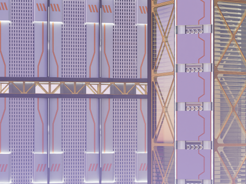 Sci-fi Mega Block 002 v3 3D 모델
