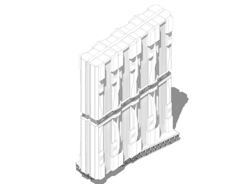 Sci-fi Mega Block 002 v3 3D 모델