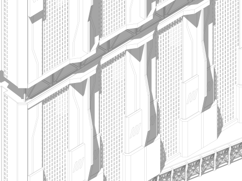 Sci-fi Mega Block 002 v3 3D 모델