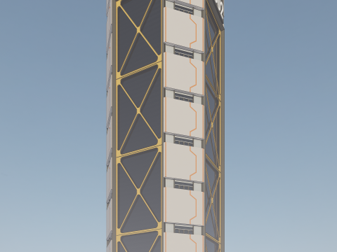 Sci-fi Mega Block 002 v2 3D Model