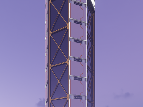 Sci-fi Mega Block 002 v2 Modello 3D