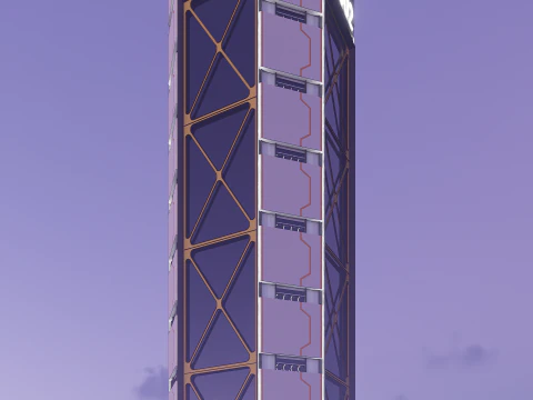 Sci-fi Mega Block 002 v2 3D Model