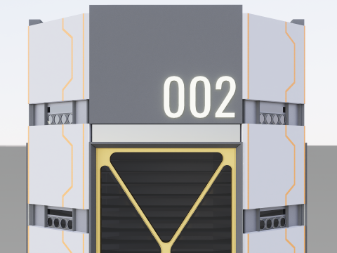 Sci-fi Mega Block 002 v2 Modello 3D