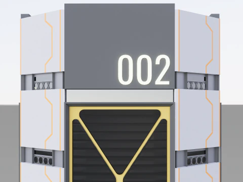 Sci-fi Mega Block 002 v2 3D Model