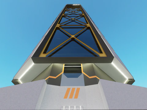 Sci-fi Mega Block 002 v2 3D Model