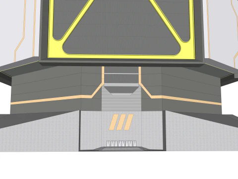 Sci-fi Mega Block 002 v2 3D Model