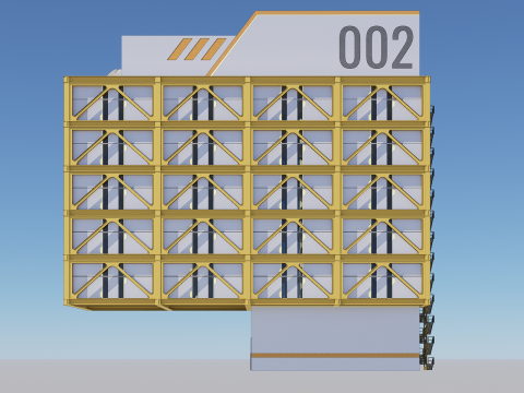 Sci-fi Building Block 002 Modelo 3D