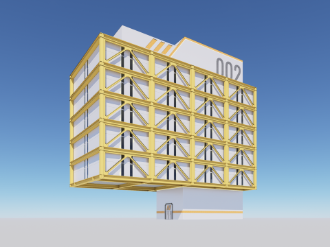 Sci-fi Building Block 002 Modelo 3D