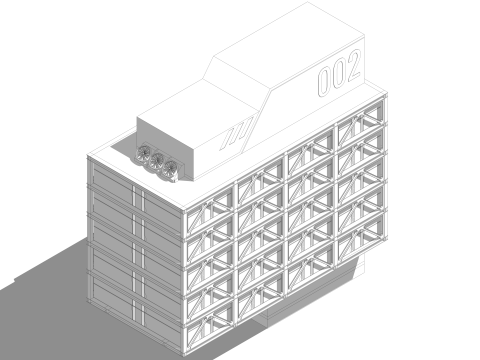 Sci-fi Building Block 002 Modelo 3D