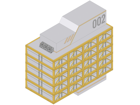 Sci-fi Building Block 002 Modelo 3D