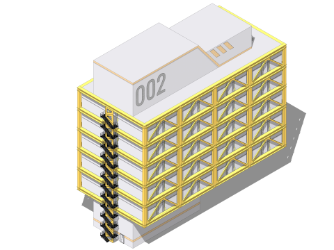 Sci-fi Building Block 002 Modelo 3D