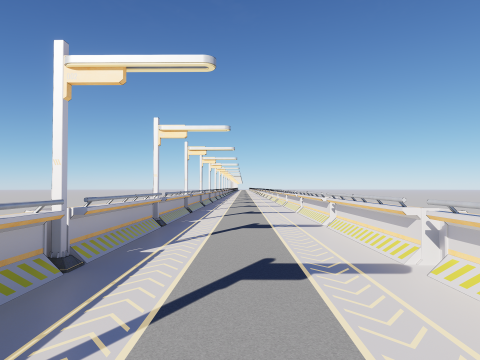 Sci-fi Modular Uncovered Elevated Walkway 3D 모델