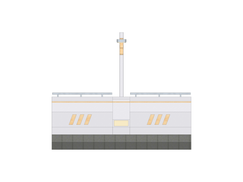 Sci-fi Modular Uncovered Elevated Walkway 3D 모델