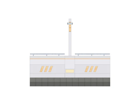 Sci-fi Modular Uncovered Elevated Walkway 3D Model