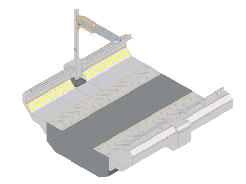 Sci-fi Modular Uncovered Elevated Walkway 3D Model