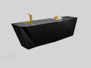 Kitchen table Modern Modello 3D