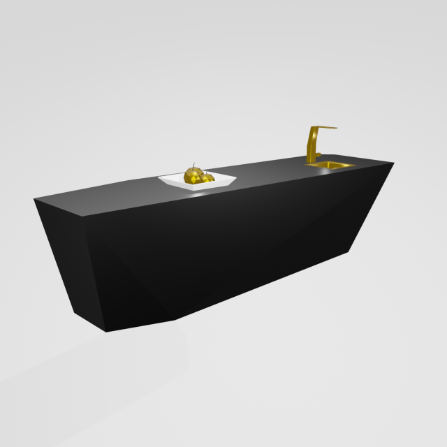 Kitchen table Modern Modello 3D .c4d .max .obj .3ds .fbx .stl .blend 