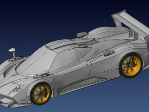Pagani Zonda R 3Dプリントモデル