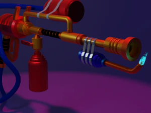 Lanciafiamme Modello 3D