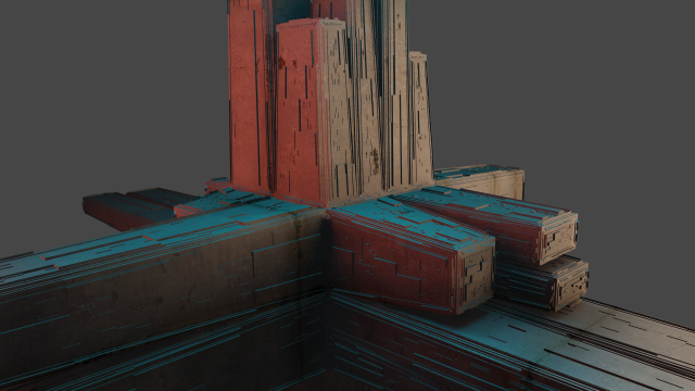 Sci-Fi Panels 3D Модель .c4d .max .obj .3ds .fbx .stl .blend 