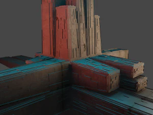 Paneles de ciencia ficci&oacute;n Modelo 3D