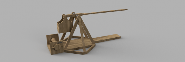 Trebuchet 3D Model .c4d .max .obj .3ds .fbx .stl .blend 