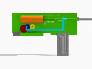 Pneumatic machinegun for print 3D Model